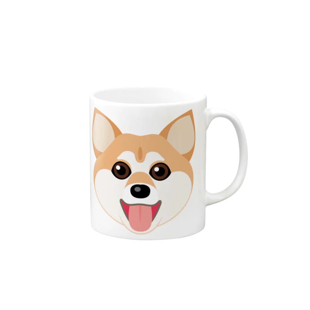 kimchinのかわいい柴犬 Mug :right side of the handle