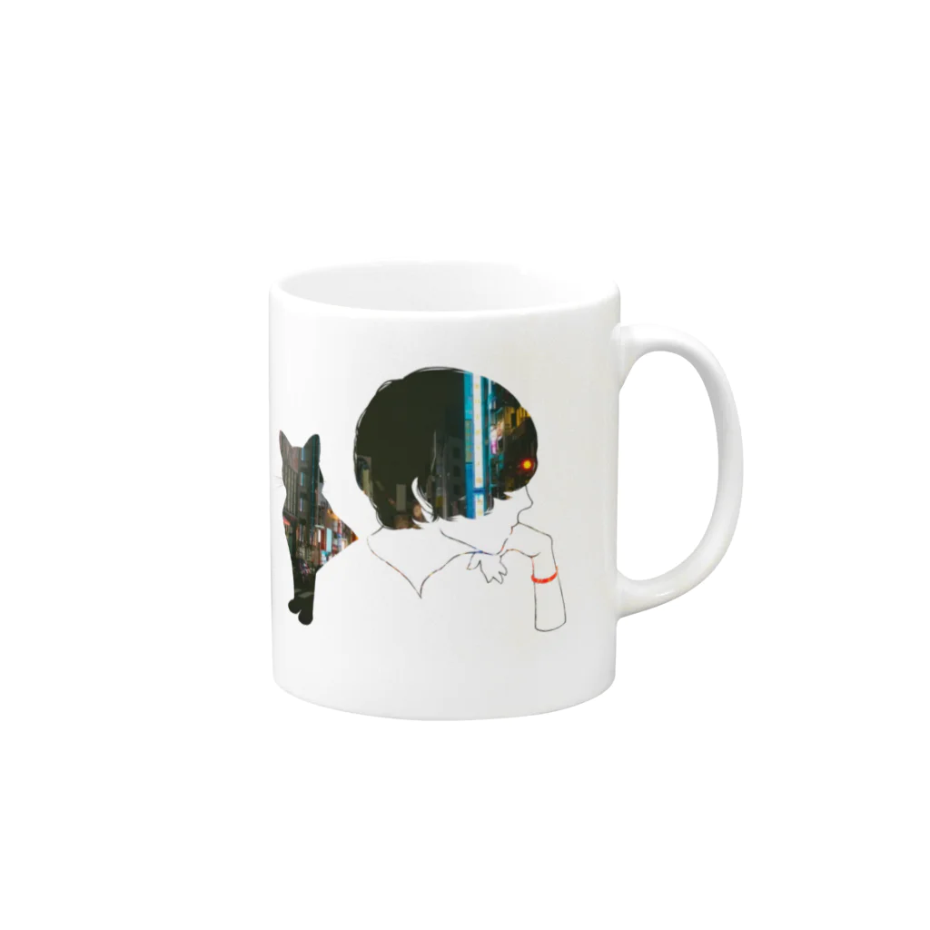 nekoneko18tのcity boy Mug :right side of the handle