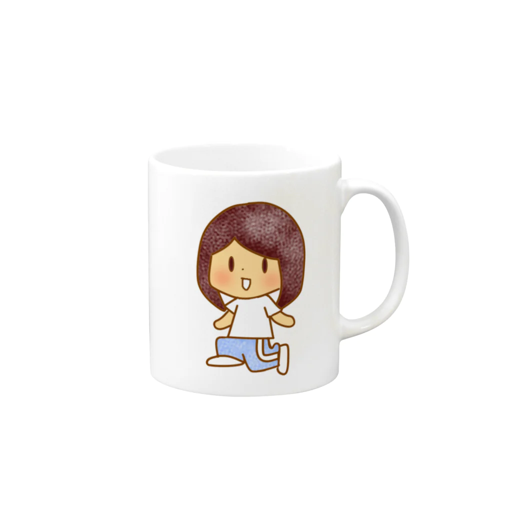 三好　幸枝のズボラちゃん Mug :right side of the handle