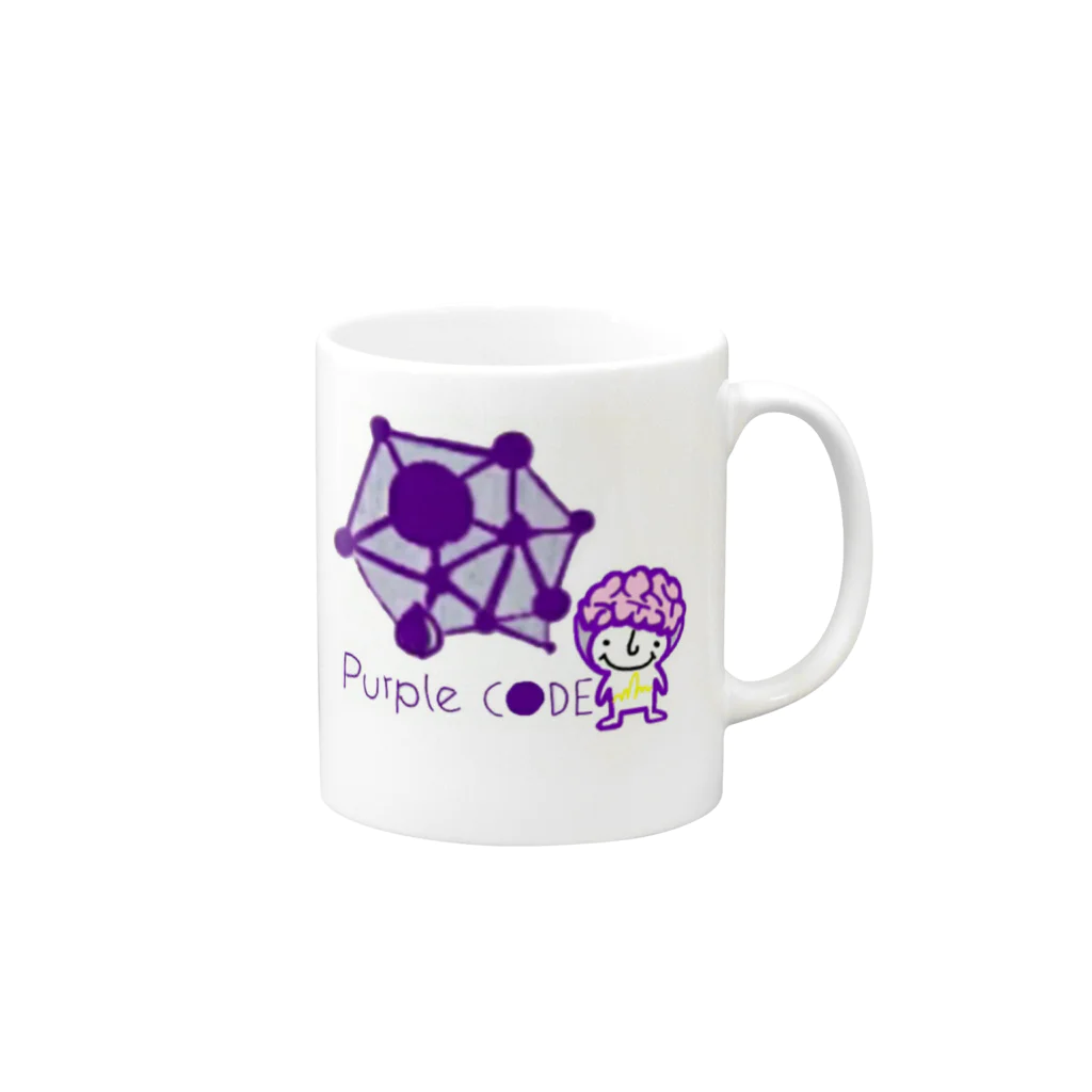 NPO法人 Purple Codeのむらさき　のうさま2　雑貨 Mug :right side of the handle