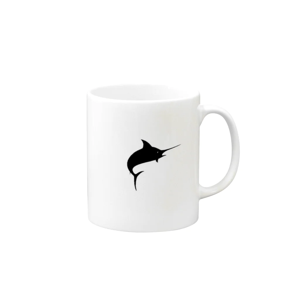 KING FISHERのカジキ課 Mug :right side of the handle