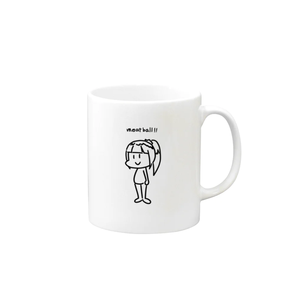 モノルームShopのルカちゃん Mug :right side of the handle