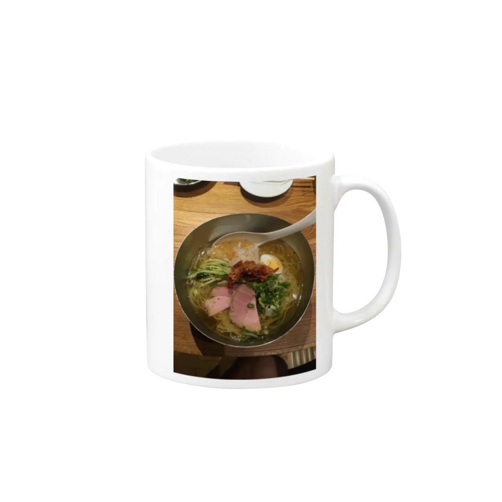 永井船舶線状加熱のグッズショップのNiigata cold noodles in Japan  Mug :right side of the handle