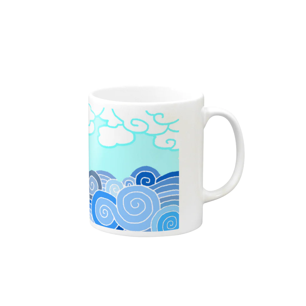 Mitsuhoのうみとそら Mug :right side of the handle