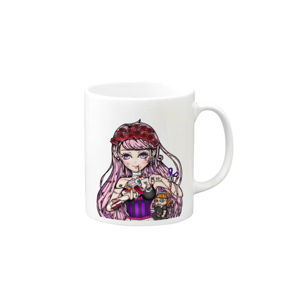 しおたんSHOPのゾンビたん Mug :right side of the handle