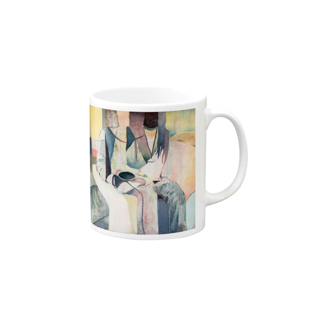 chiaki satoの男女 Mug :right side of the handle