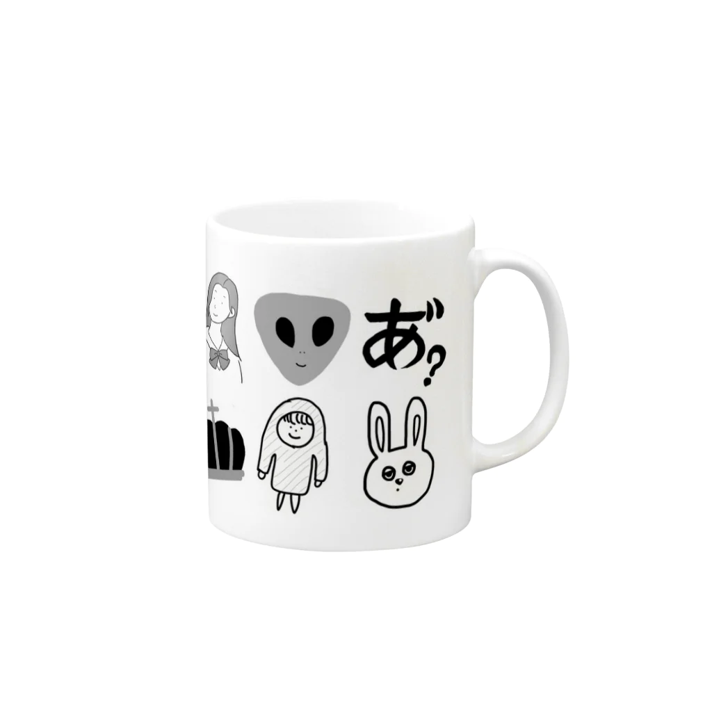 のびのタペストリー Mug :right side of the handle