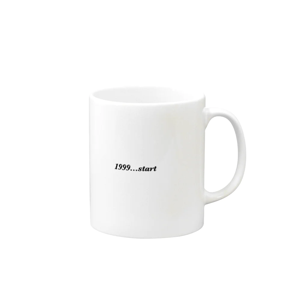 1999ssのit's start here Mug :right side of the handle