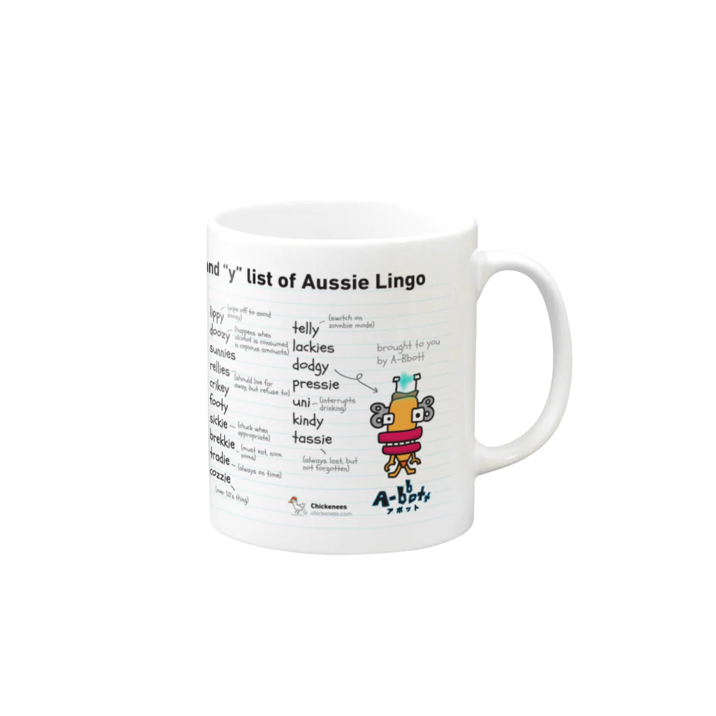 jezzaのAussie Lingo Mug :right side of the handle