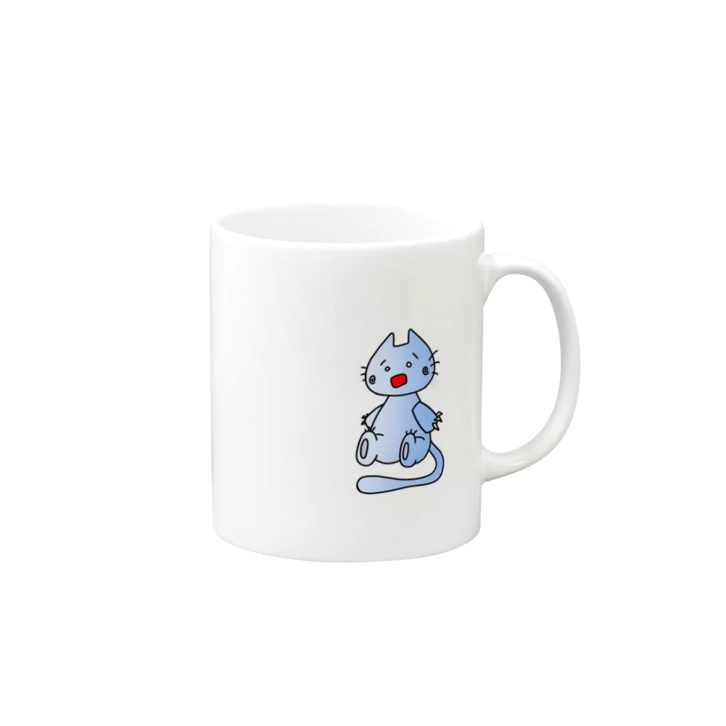 ✩ぴよぽけもーる✩のねこ Mug :right side of the handle