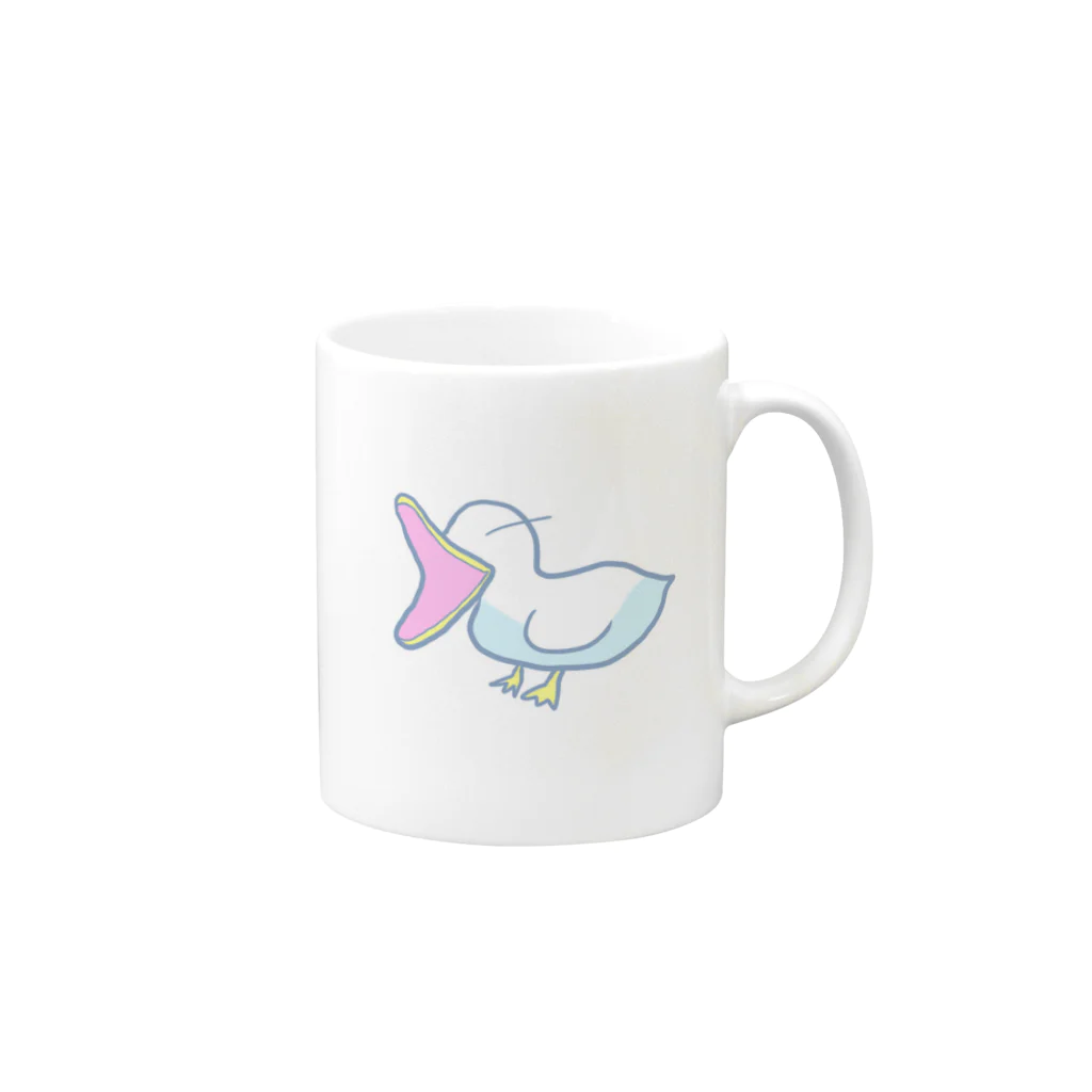 メンタルズノンノン 公式グッズのTwitterのアイコンのアヒル Mug :right side of the handle