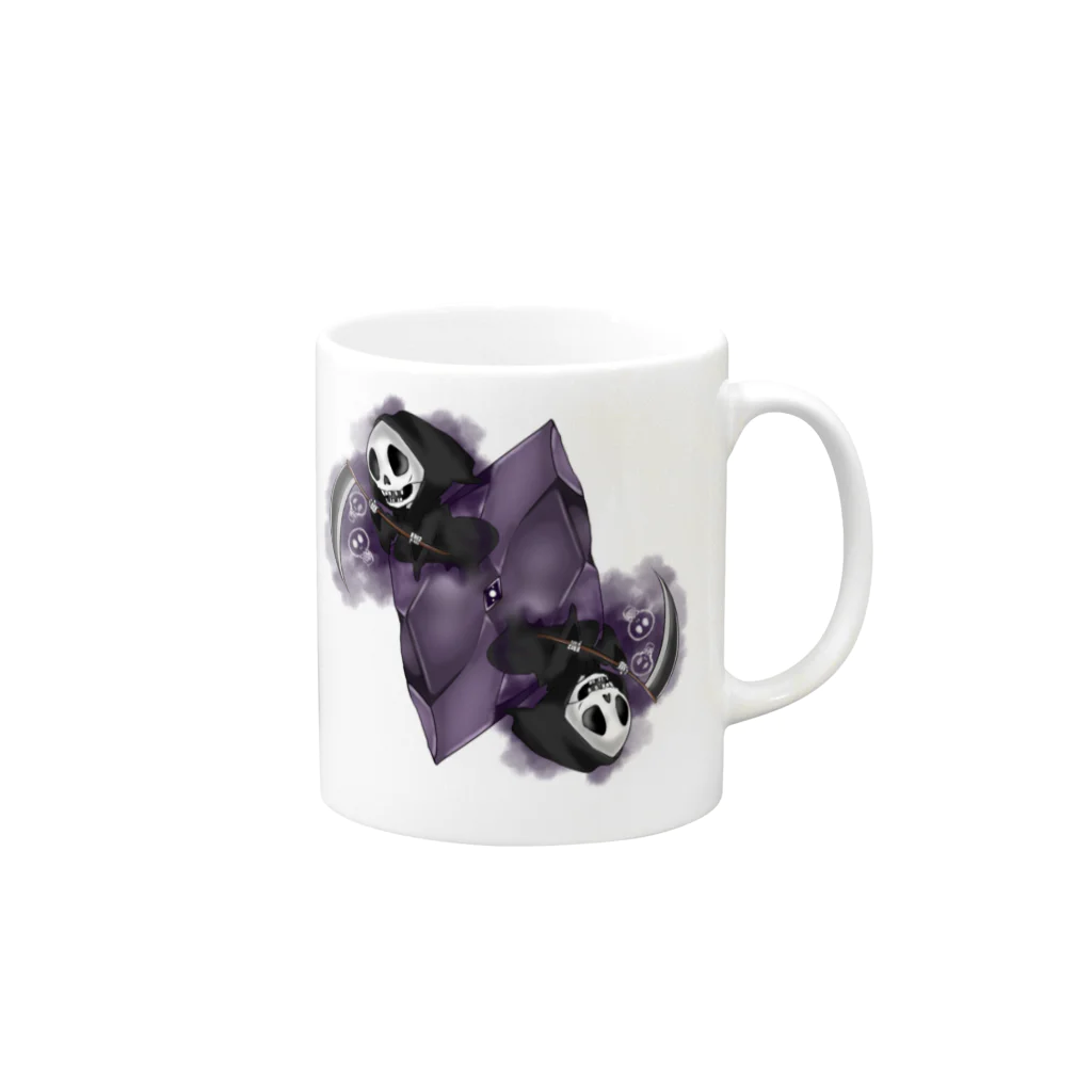 EJPゲームズのフェイクディガー「闇の黒い宝石」 Mug :right side of the handle