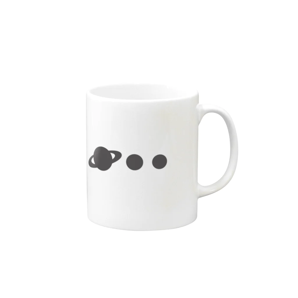 uchu no ko☆の惑星だけ。 マグカップ Mug :right side of the handle