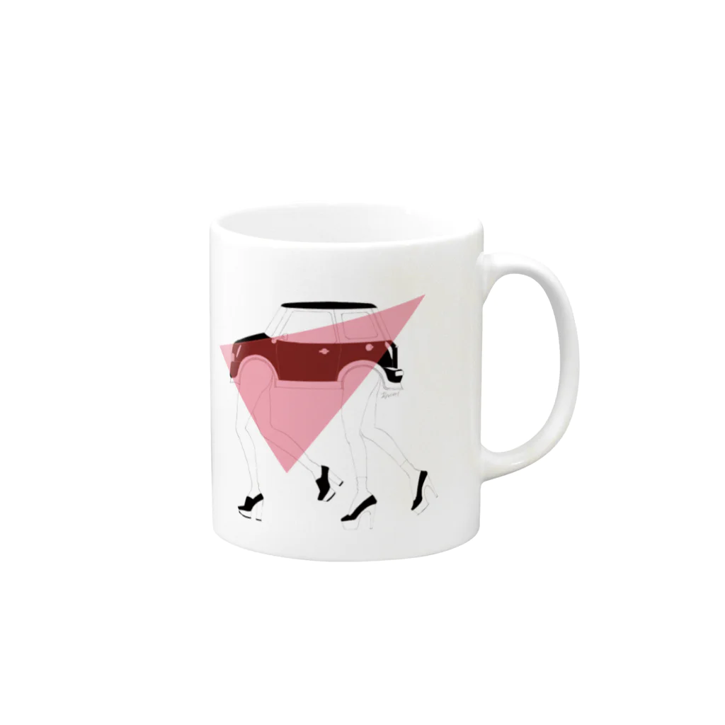 酒本ハイネのcar Mug :right side of the handle