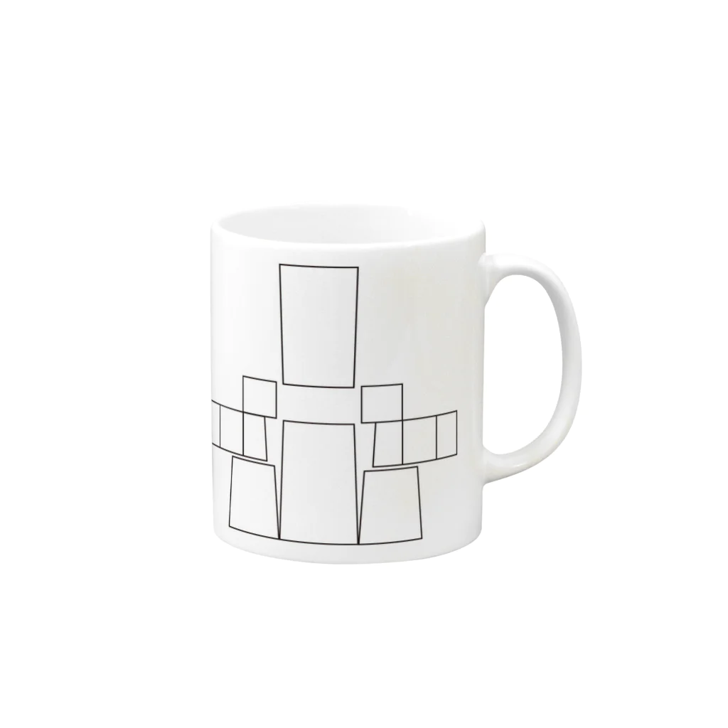 nunomorikotonohaの1号ちゃん展開図 Mug :right side of the handle