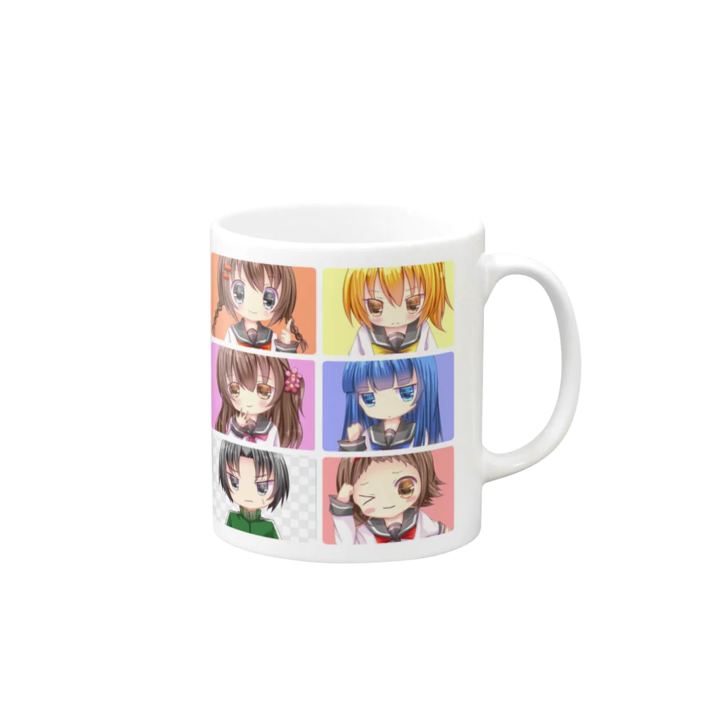 サークル声☆性☆制の属性戦隊萌えるんジャー Mug :right side of the handle