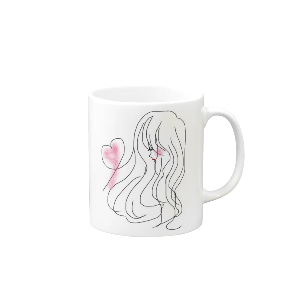 まむのふんわり Mug :right side of the handle