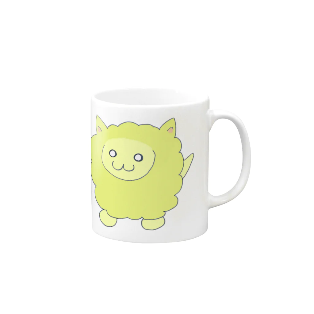 weaselslapのしろめ羊のピコ Mug :right side of the handle