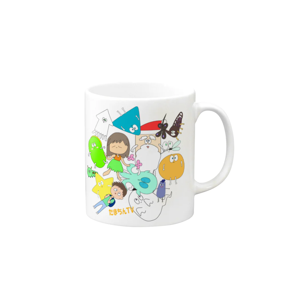 たまちんTVショップのたまちんＴＶ100人記念！ Mug :right side of the handle