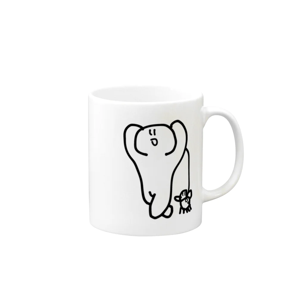 cyamoのベネジブとピーナツ君 Mug :right side of the handle