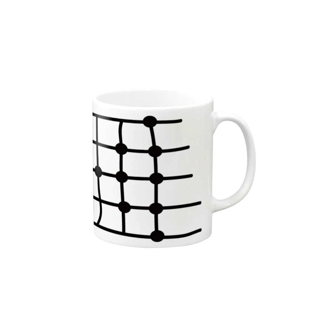 AQUA7777の網 Mug :right side of the handle