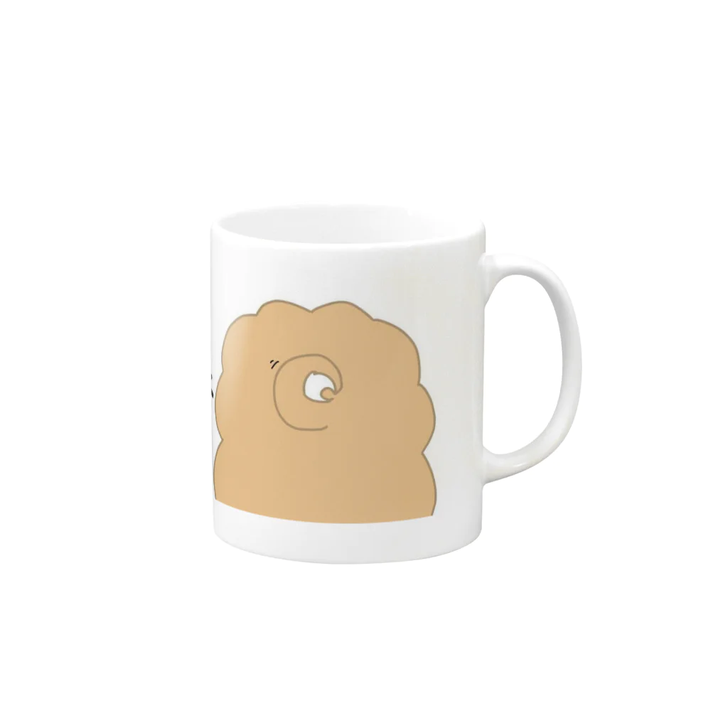 ひつしばのひつしば Mug :right side of the handle