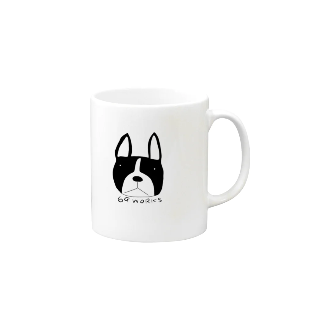 ６９WORKSのRottan Mug :right side of the handle