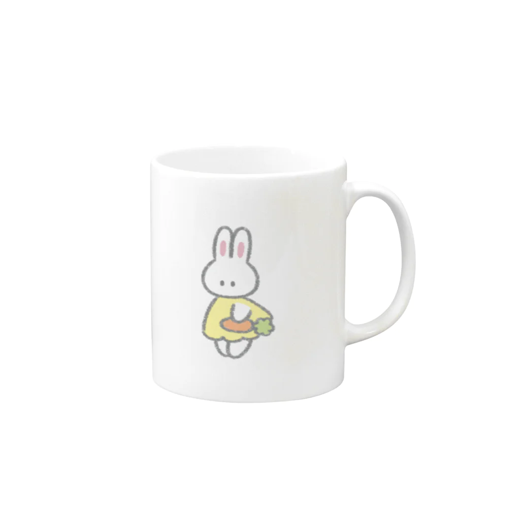 ふんわりうさちゃんのマグカップ Mug :right side of the handle