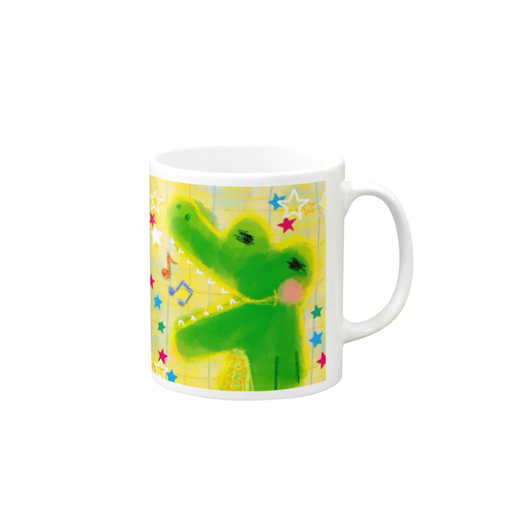 カキ氷BARのワニうらら Mug :right side of the handle