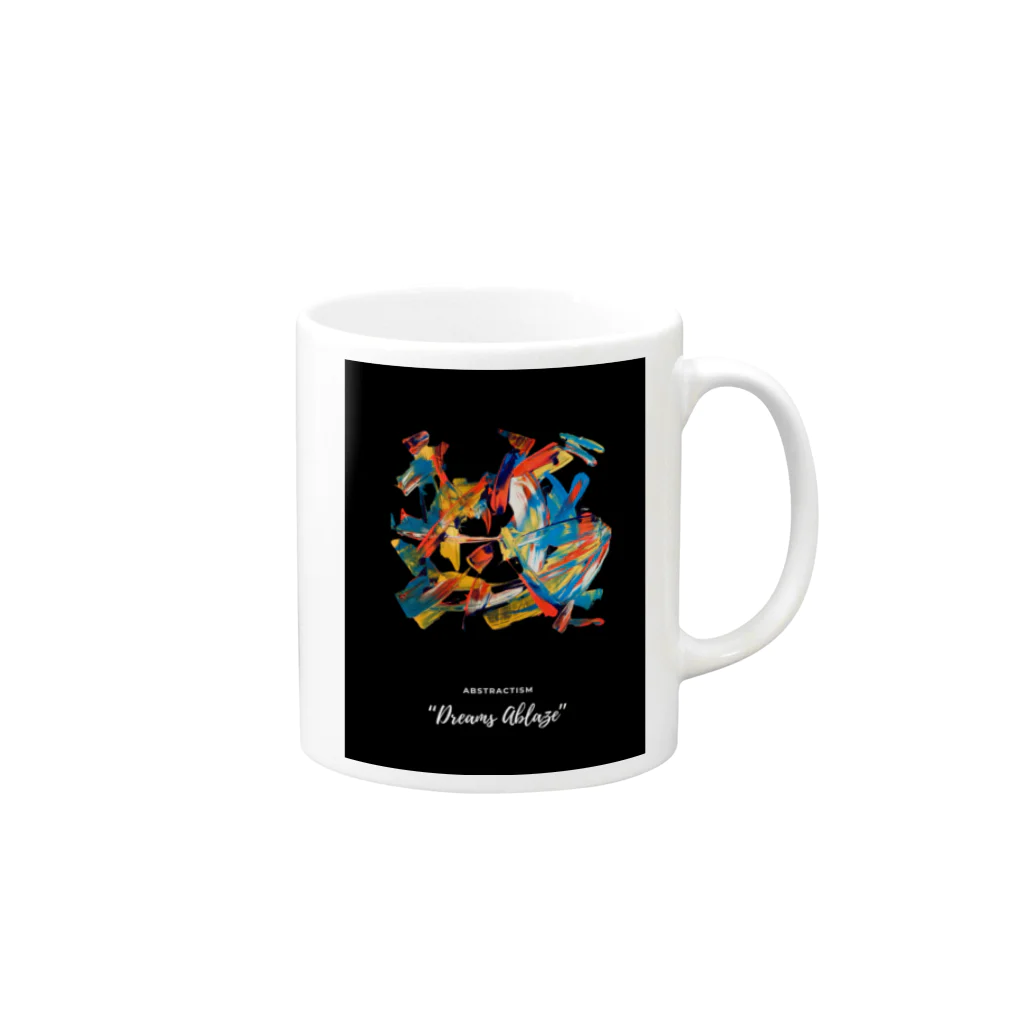 AbstractismjapanのDreams Ablaze "夢の炎" Mug :right side of the handle