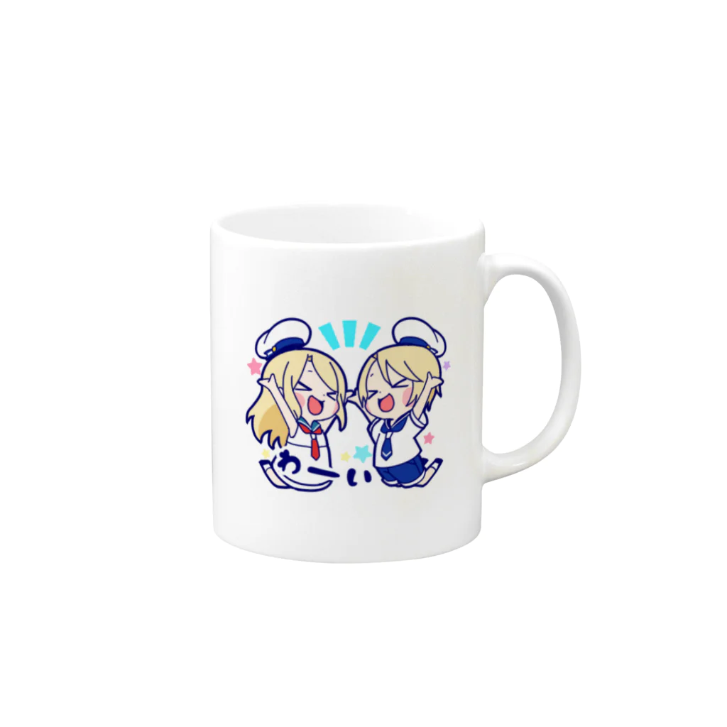 ふたごマリンのふたごマリン Mug :right side of the handle