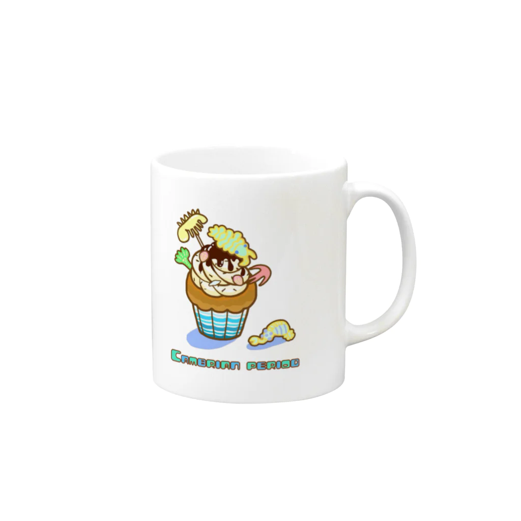 角竜堂のカンブリア紀カップケーキ Mug :right side of the handle