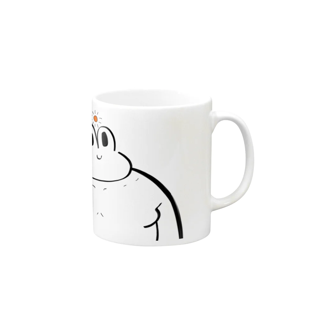 六尺三太郎のかえるトたいよう Mug :right side of the handle