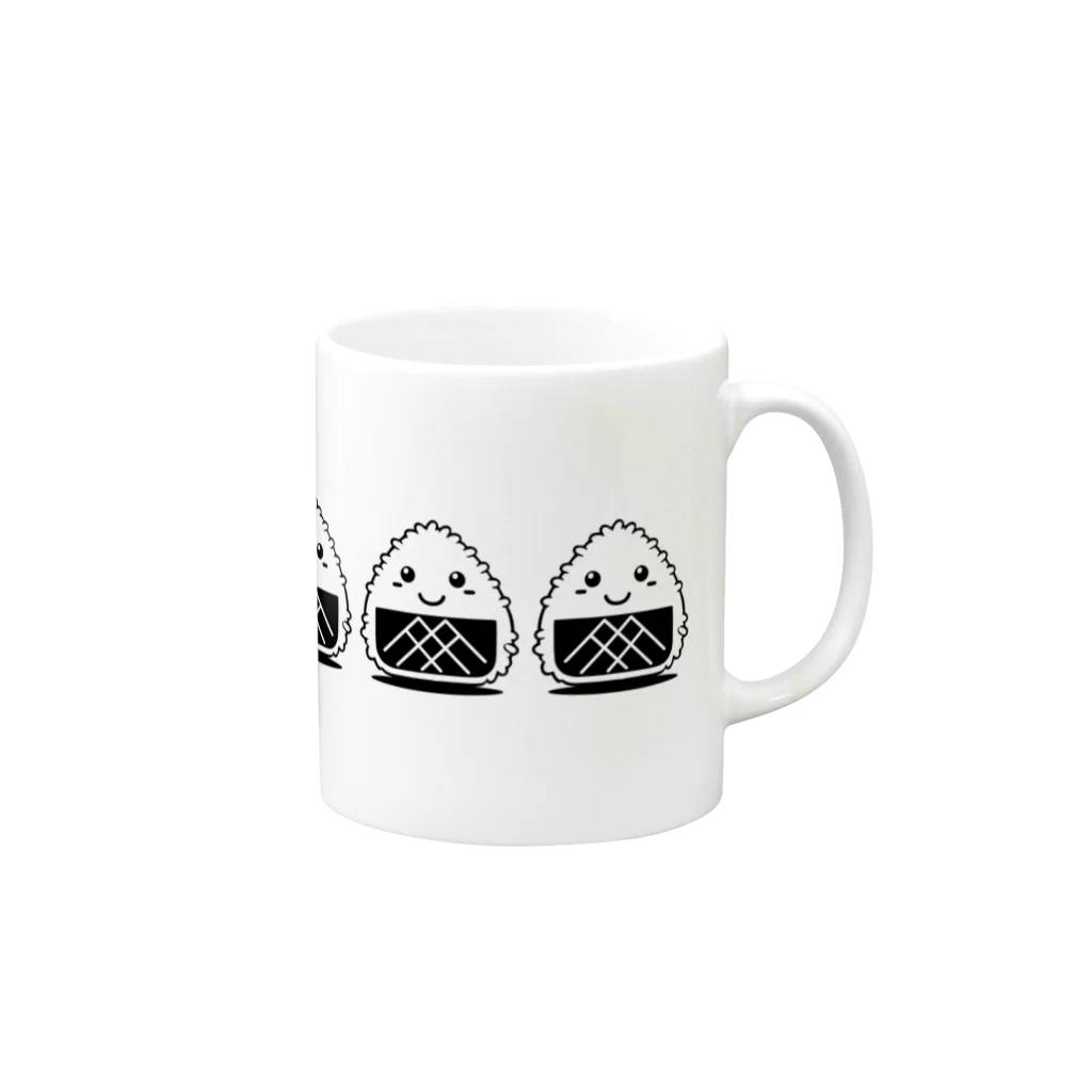 Onigiri-kunのオニギリ君のマグカップ Mug :right side of the handle