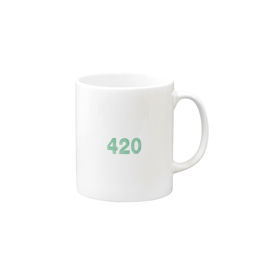 Plantyの420マリファナマグカップ /ティーカップ/大麻/マリファナ/コーヒーカップ Mug :right side of the handle