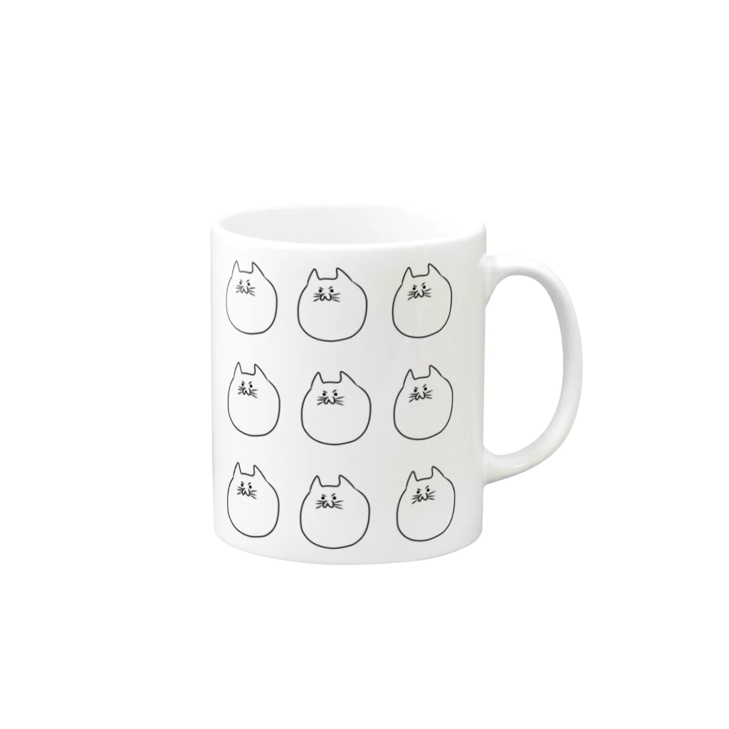 華◯channelのオレ猫シリーズ・たくさんのオレ マグカップの取っ手の右面