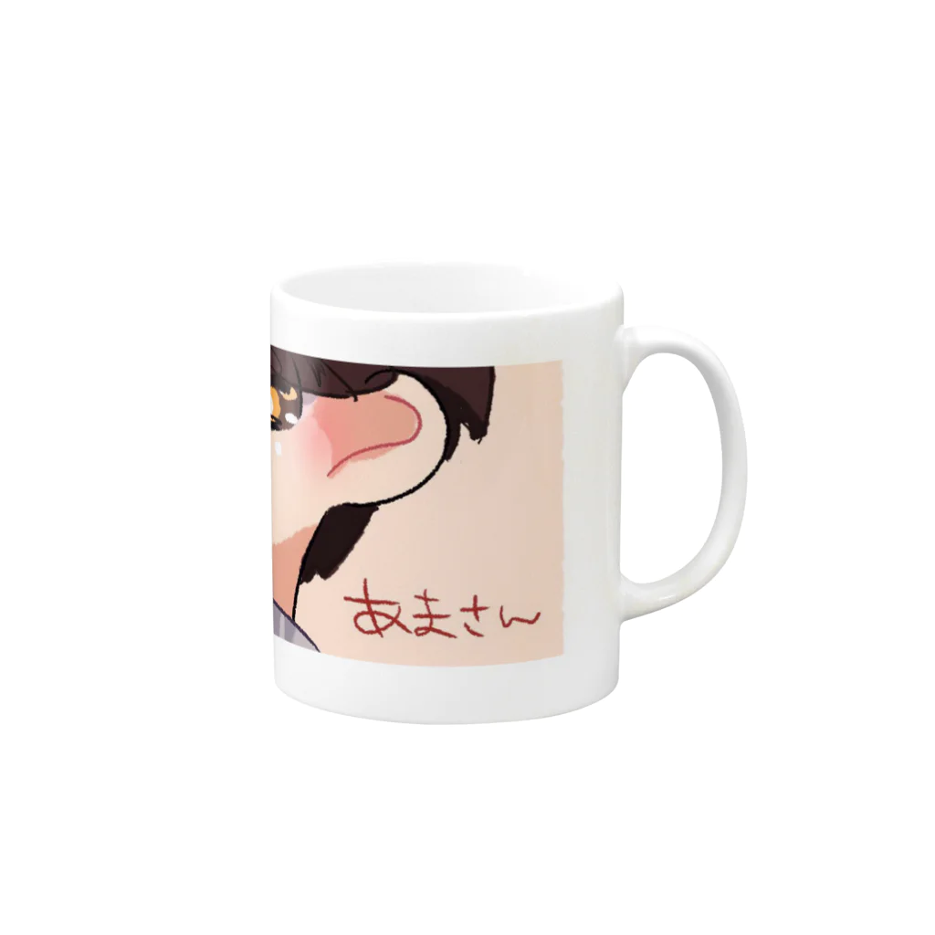 amtyanのぽえむ Mug :right side of the handle