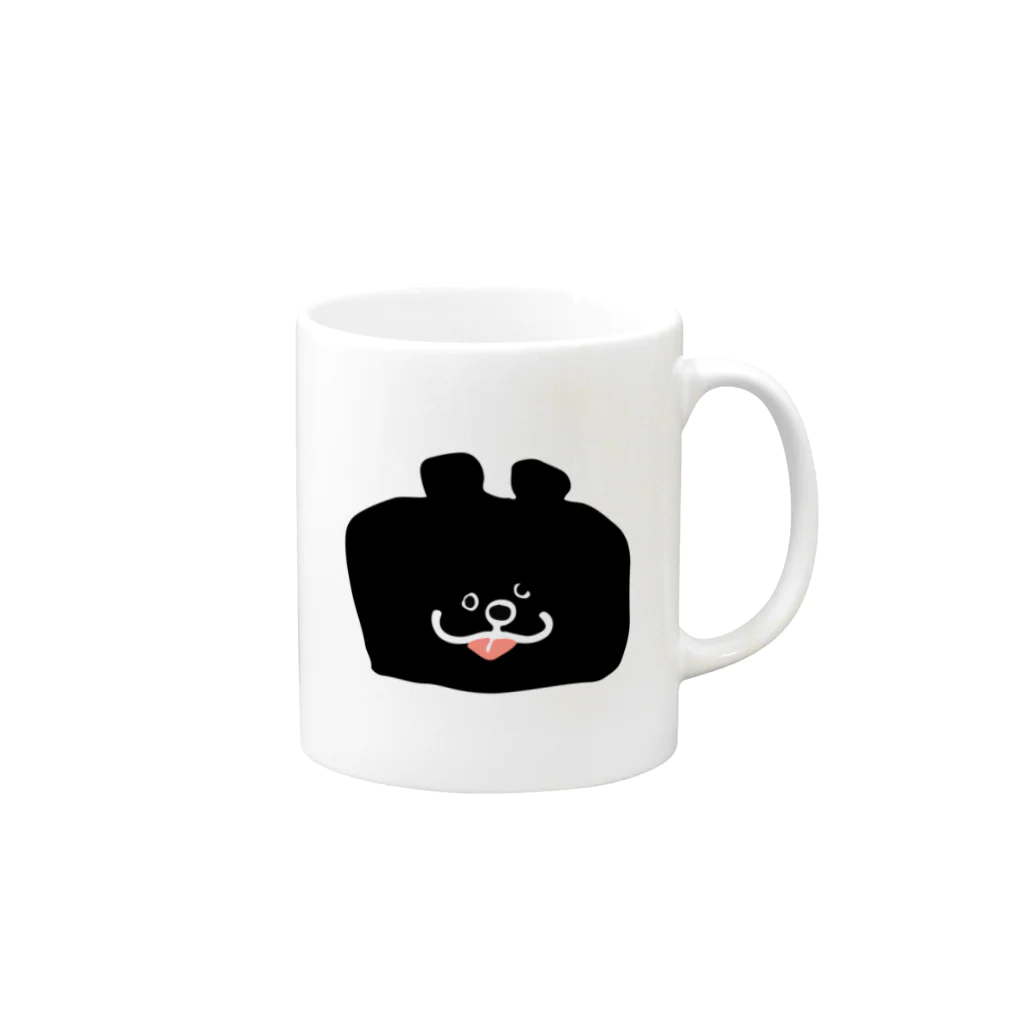 mosh.のくまのような犬 Mug :right side of the handle