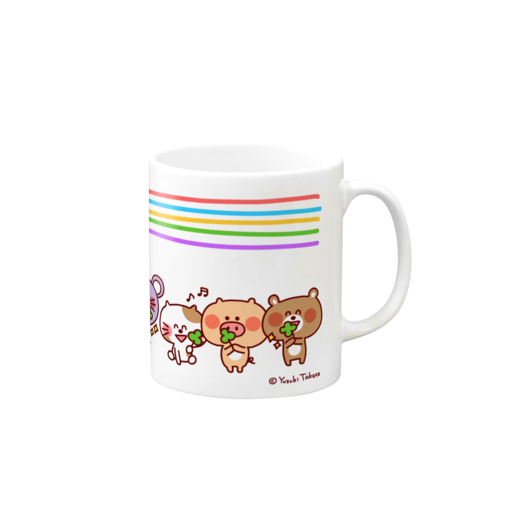 たかせ ゆづきのほっこりアニマル Mug :right side of the handle