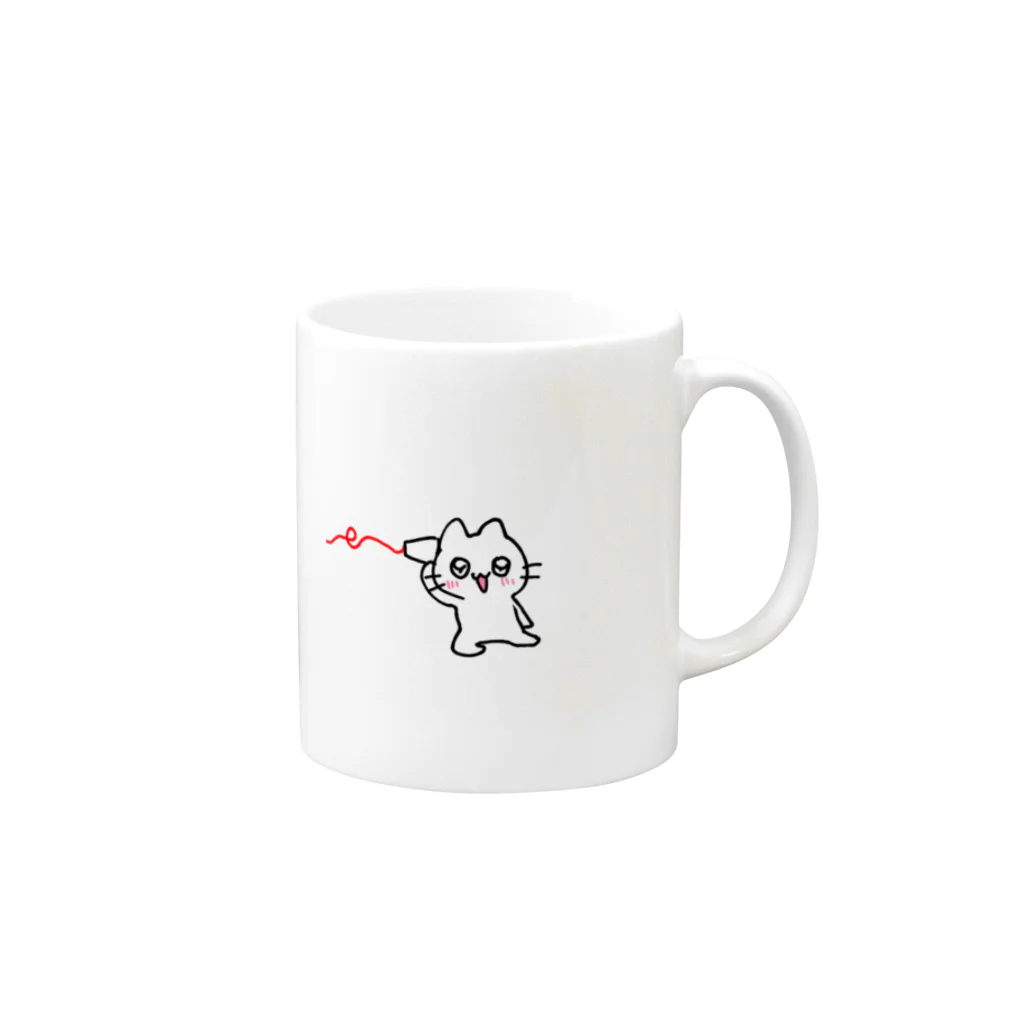 ちえりのあかいいとでんわ ペア Mug :right side of the handle