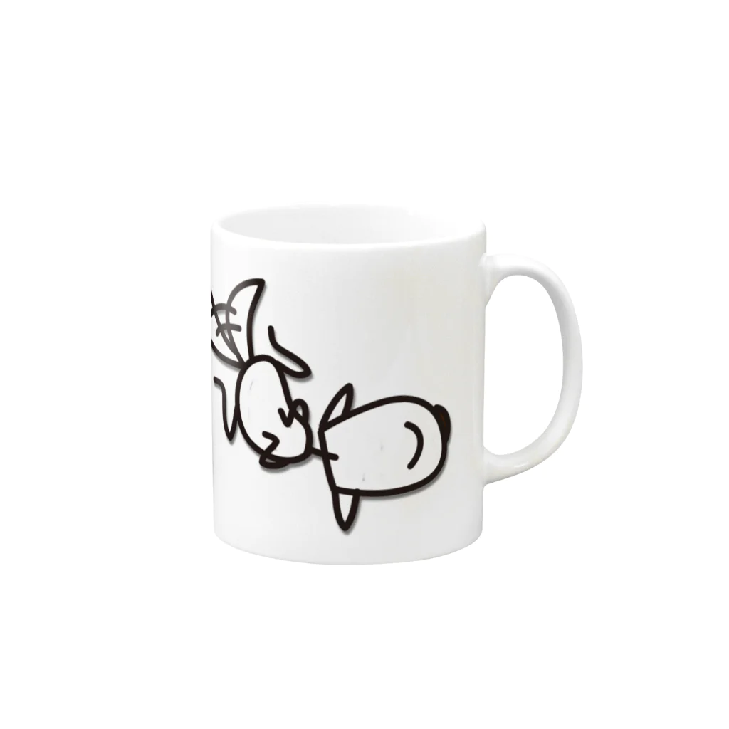 かずたけのジョー　甘える Mug :right side of the handle