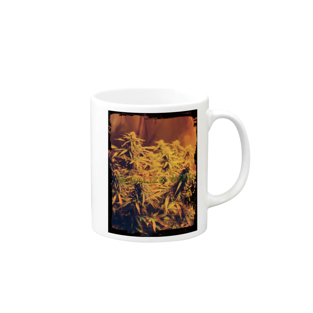 ハッピーストア 420のLigalize weed Mug :right side of the handle