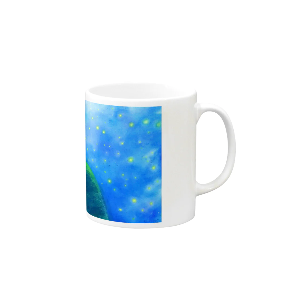 erin＠SUZURI店の「星に願いを」 Mug :right side of the handle