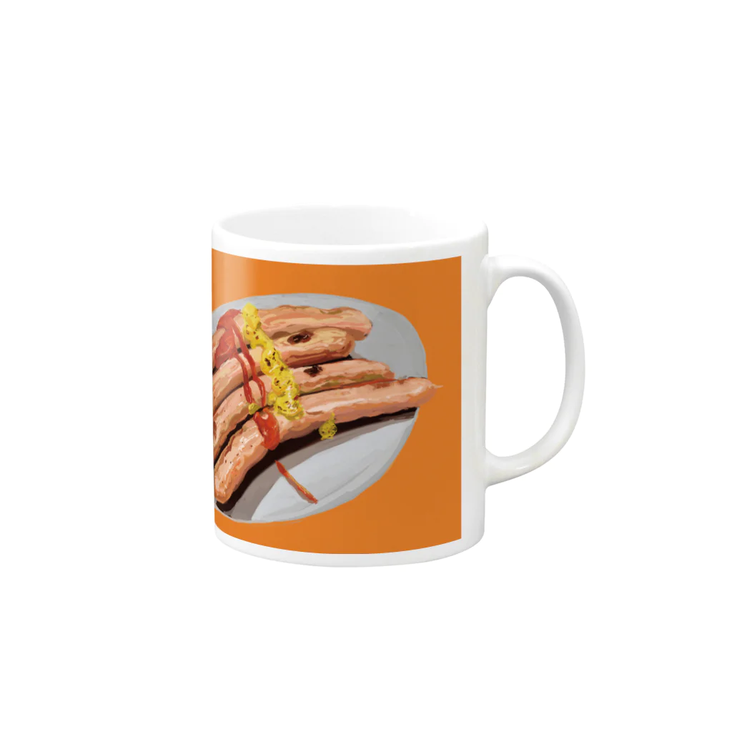 KANJI shop japanのNIKU Mug :right side of the handle