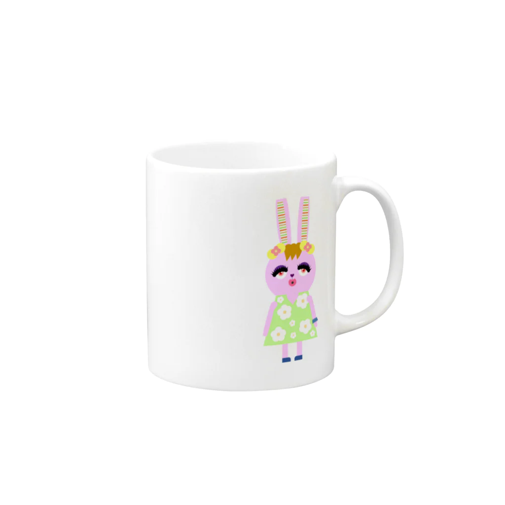 Shop Hachelのフローラ Mug :right side of the handle