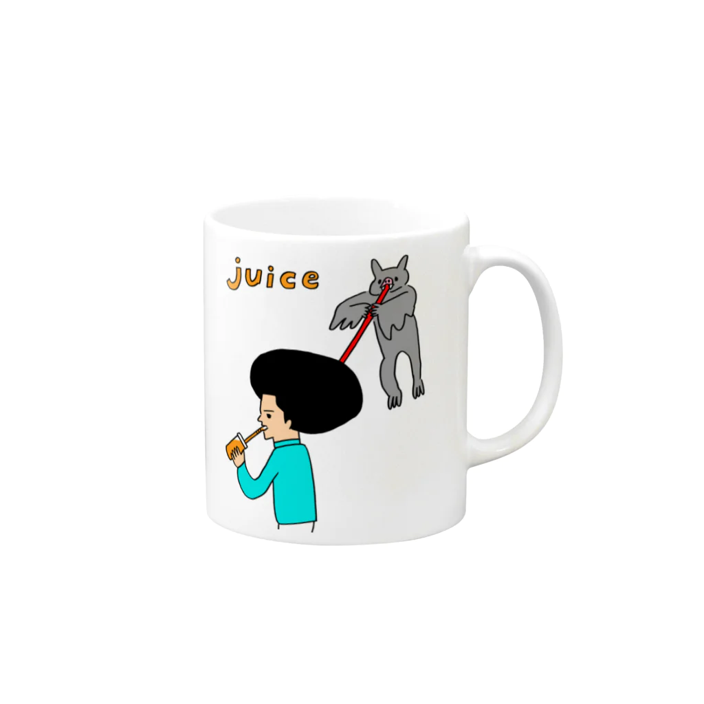 花くまゆうさくのJUICE（ジュース）２ Mug :right side of the handle
