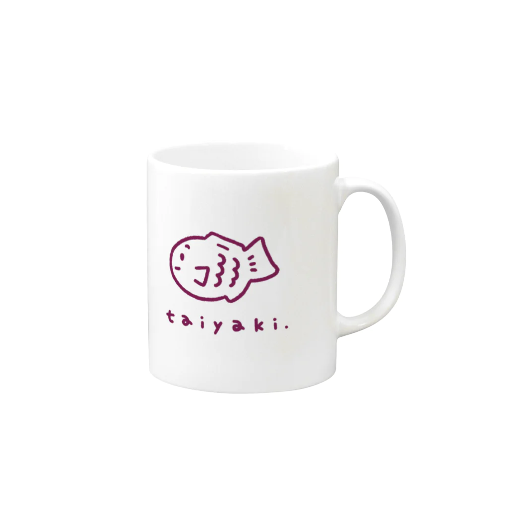 加藤公一@たい焼き専門家のたい焼きグッズ（あずき） Mug :right side of the handle