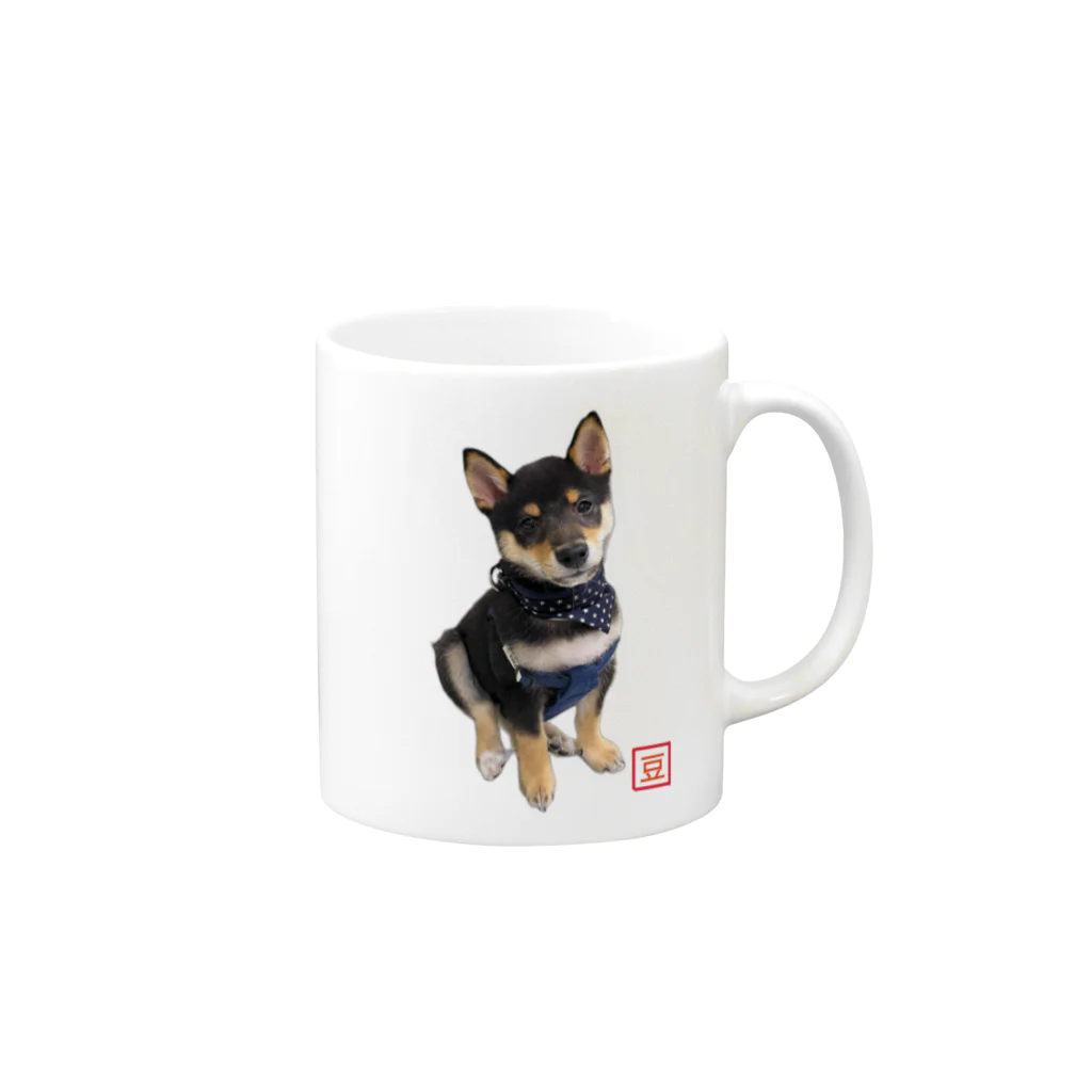 うたた寝の🐾豆柴BOY🐾 世界中で愛される柴犬 Mug :right side of the handle