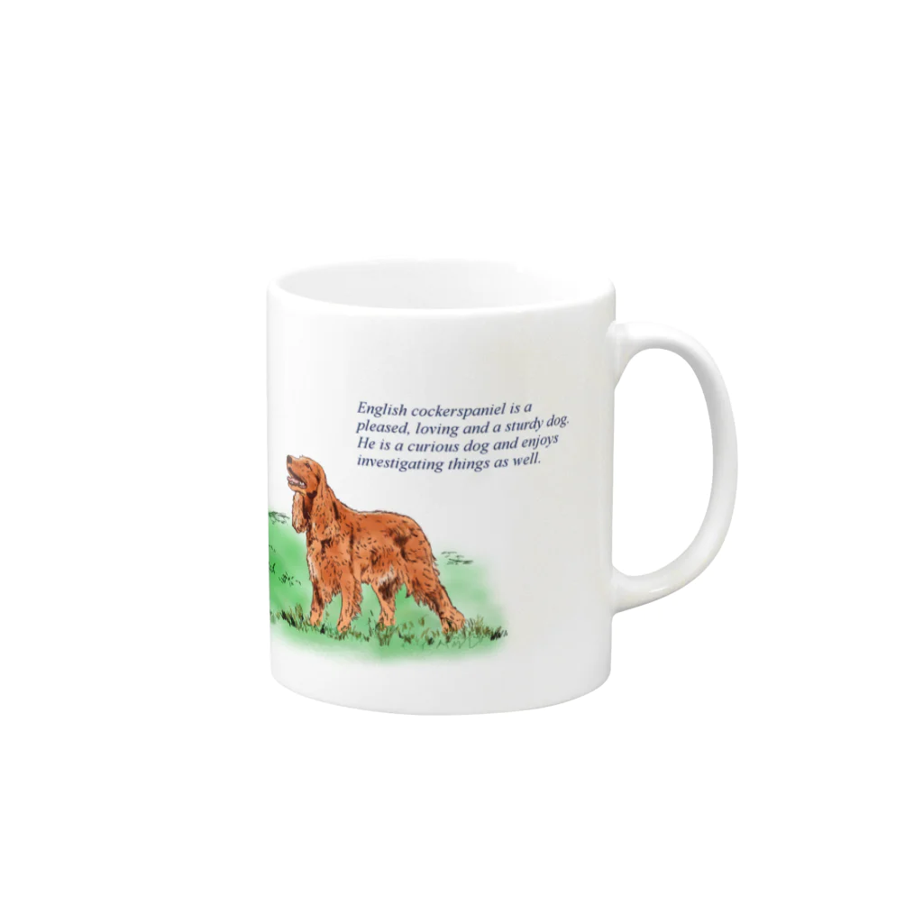 Saori  BTのEnglish cockerspaniel in the field Mug :right side of the handle