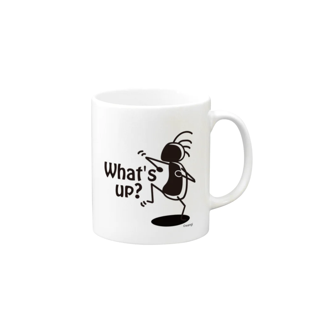 WANGIのWhat's up? Kokopelli Mug :right side of the handle